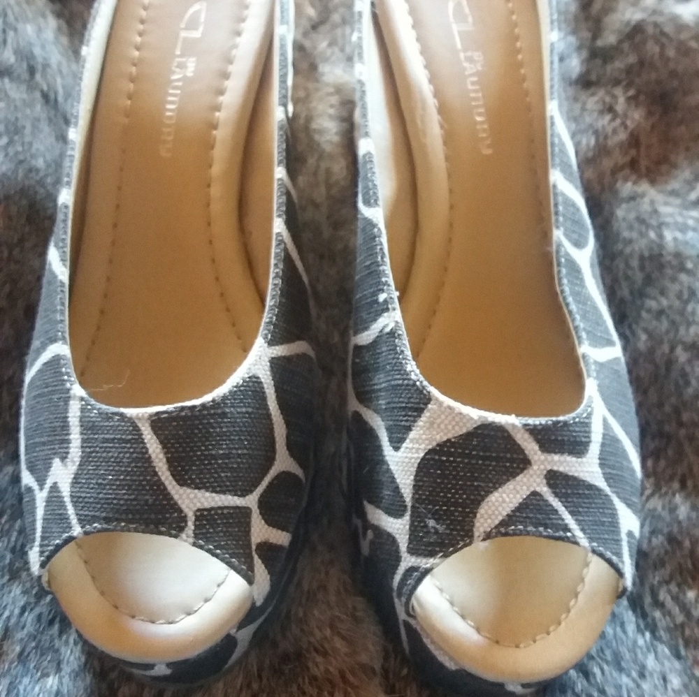 CL by Launday animal print platforms